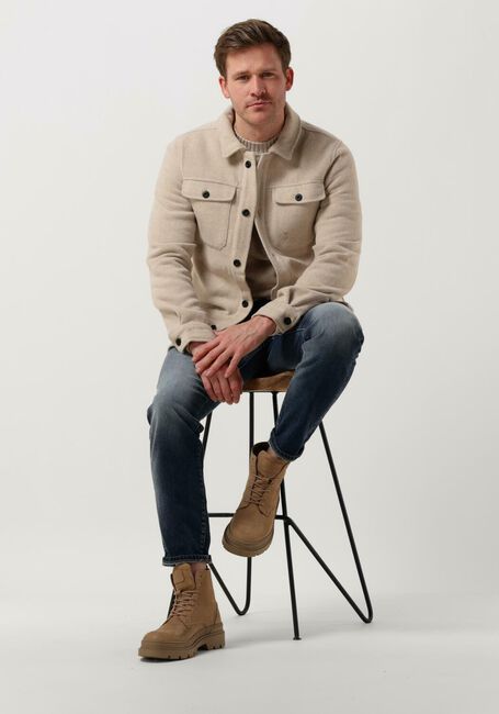 Beige BUTCHER OF BLUE Overshirt OSAKA WOOL OVERSHIRT - large