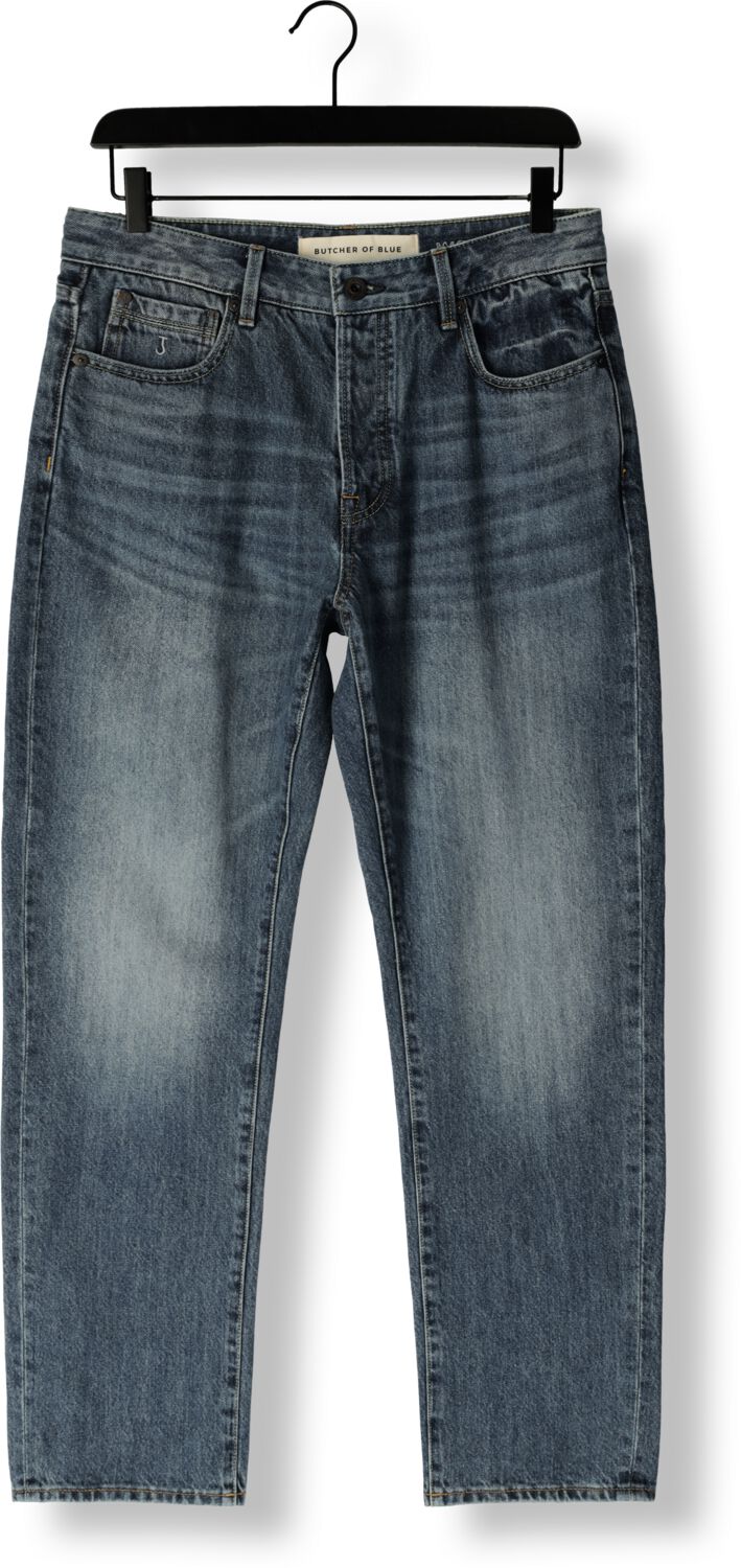 BUTCHER OF BLUE Heren Jeans Berkley Loose Ozone Denim Donkerblauw