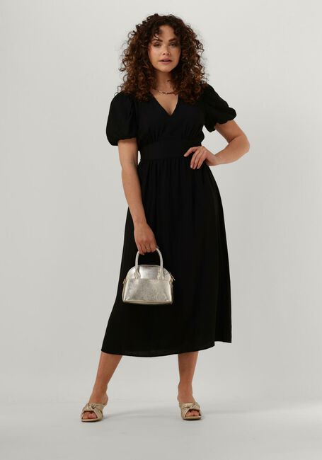 Zwarte Y.A.S. Midi jurk YASCLEMA SS MIDI DRESS - large