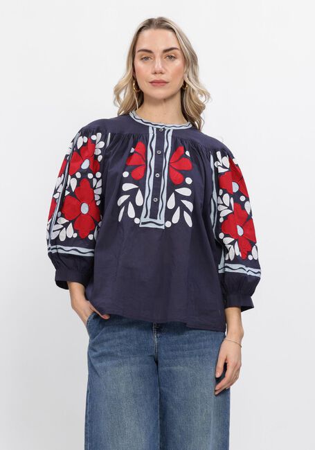 Donkerblauwe ANTIK BATIK Blouses OXO BLOUSE - large