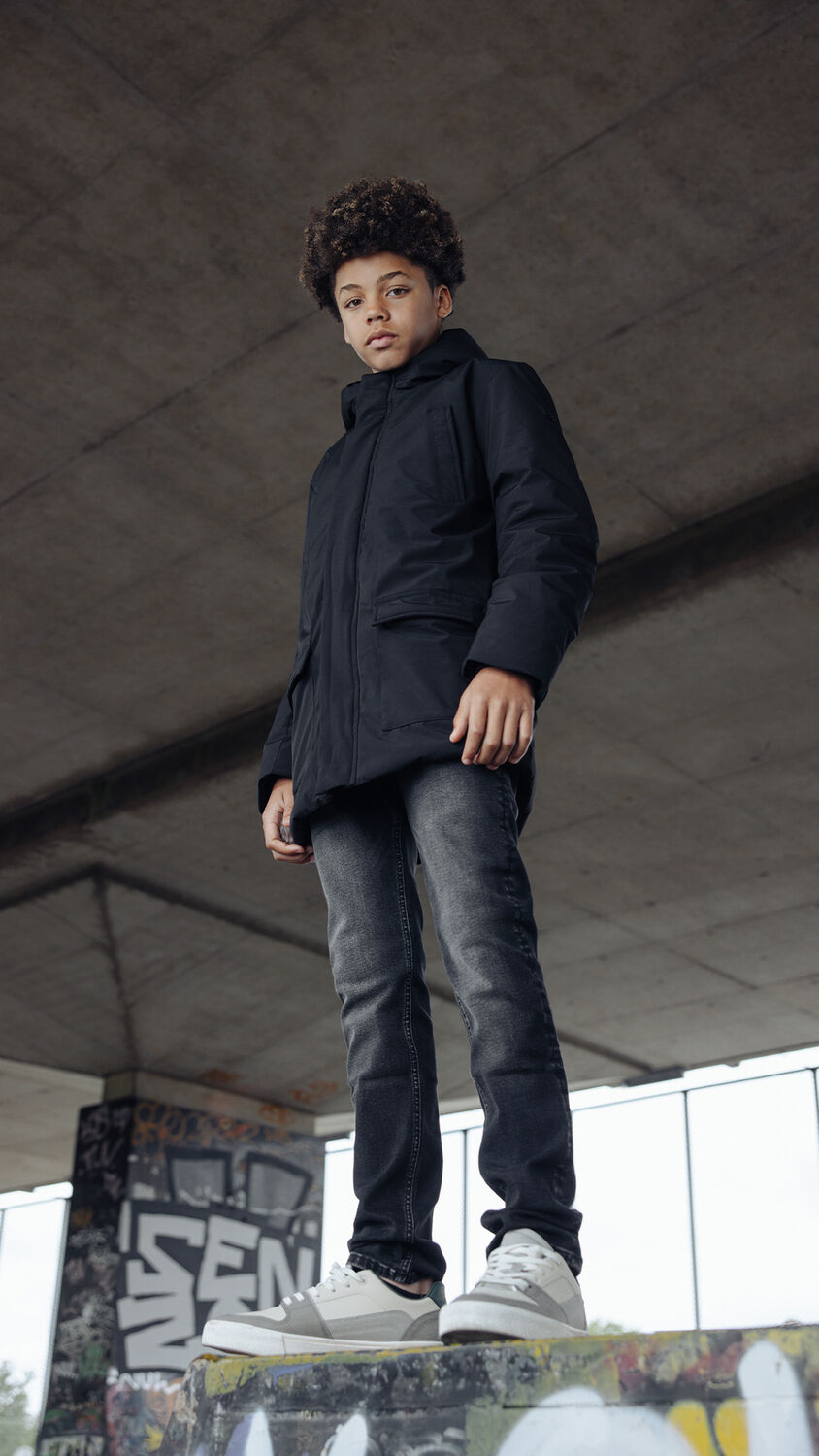 Donkergrijze BALLIN Slim fit jeans THE NOAH K1301 - large