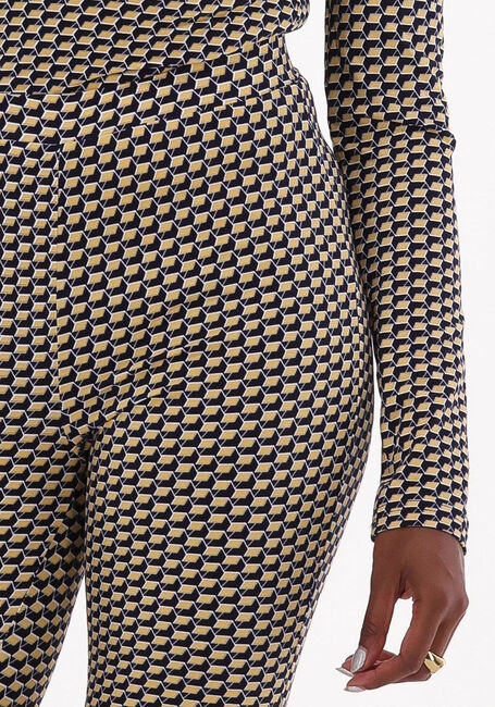 Gele COLOURFUL REBEL Flared broek RETRO GEO PEACHED FLARE - large