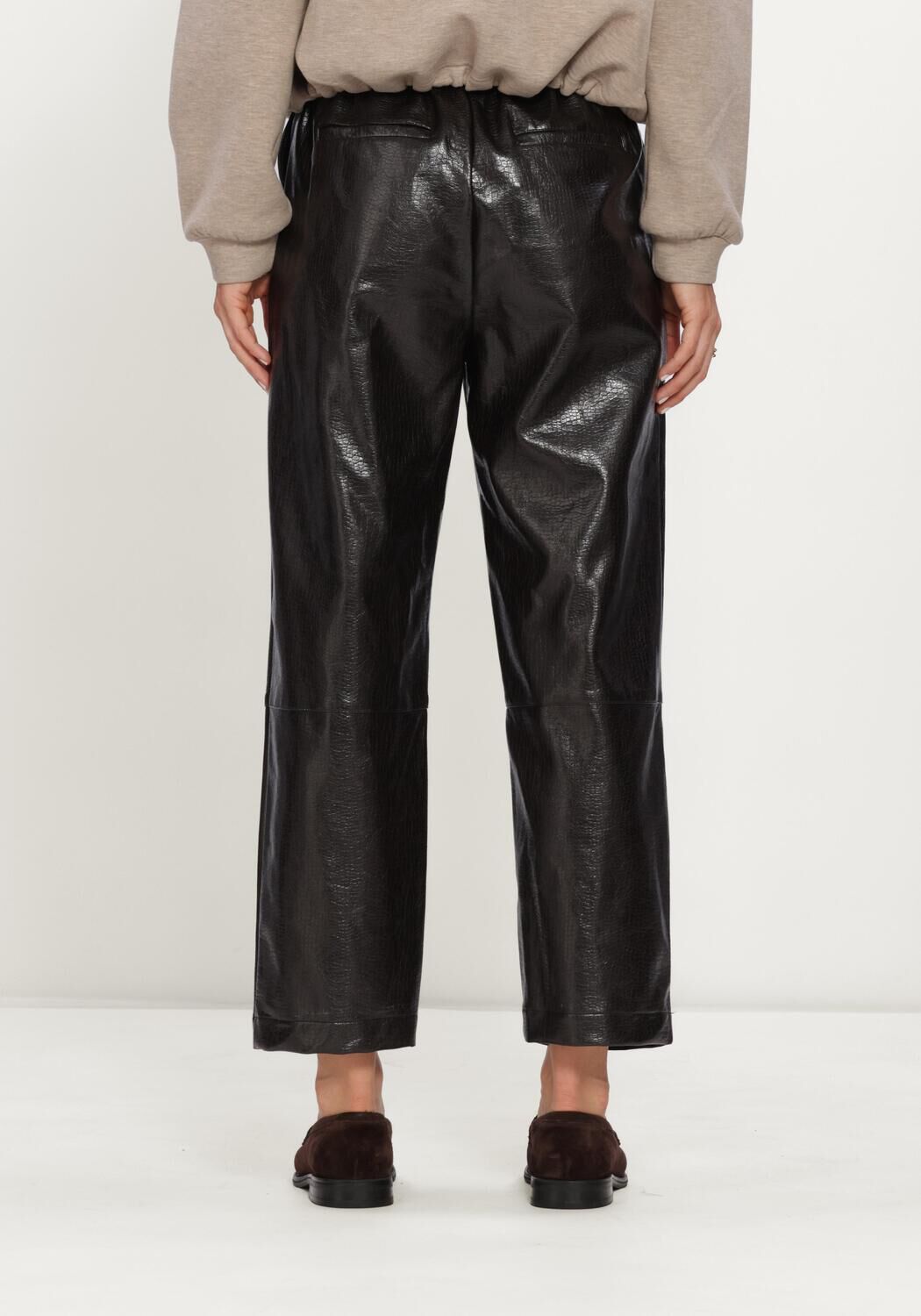 Zwarte CIRCLE OF TRUST Wijde broek SOLEN PANTS - large