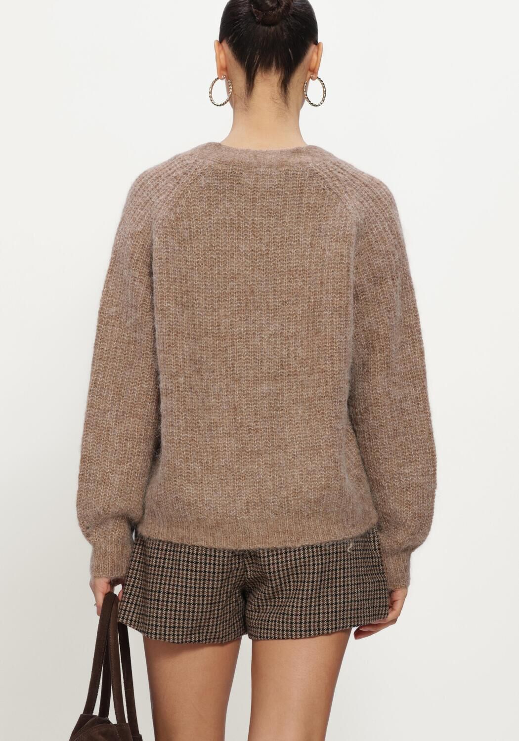 Taupe GRACE & MILA Vest CARDIGAN - large