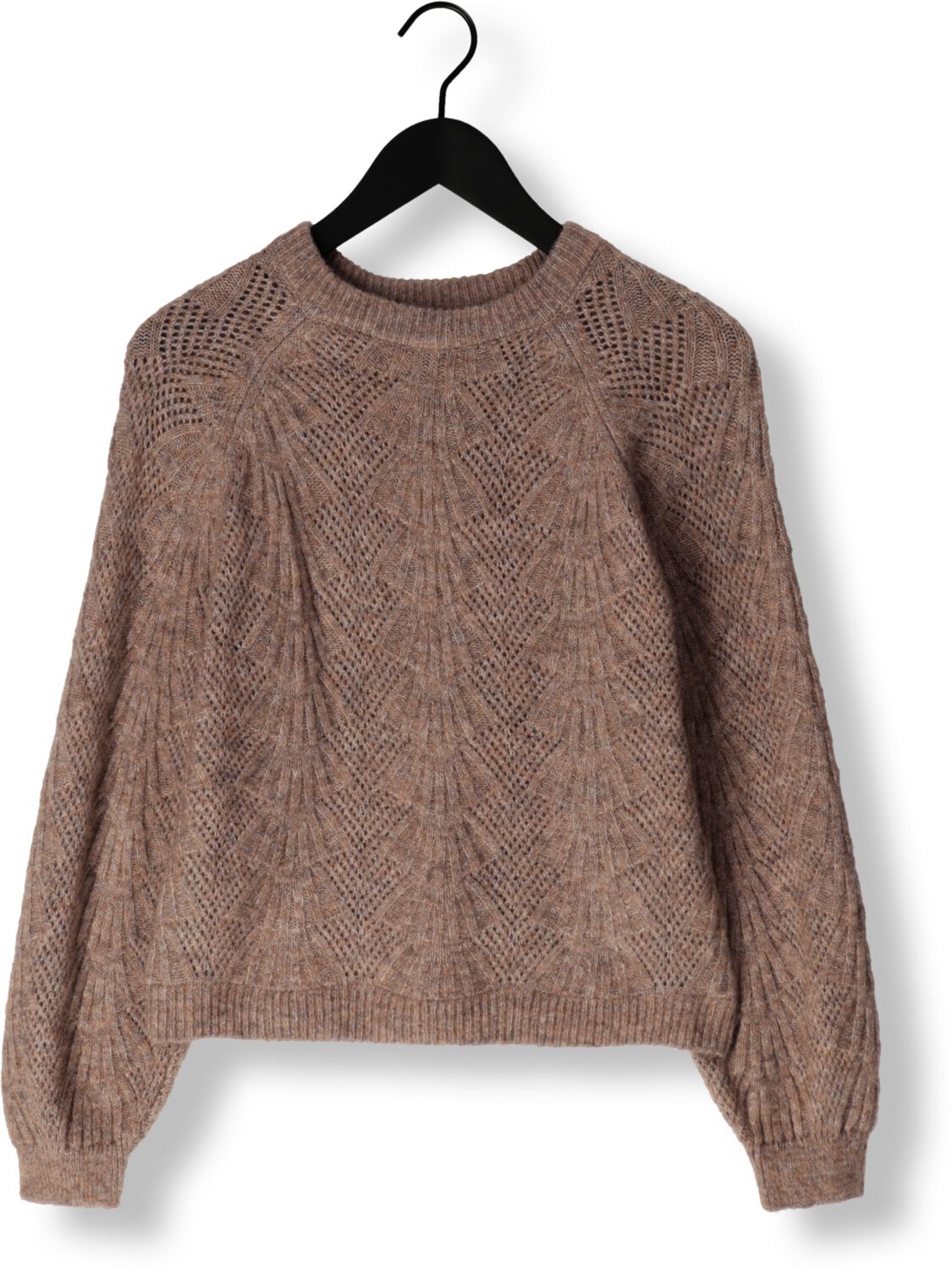 OBJECT Dames Truien & Vesten Objflora Re L s Knit Pullover Bruin