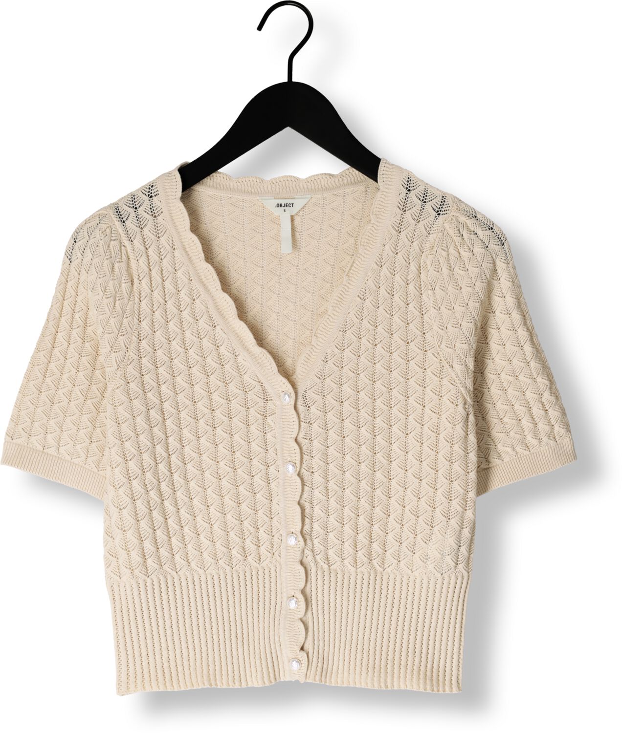 OBJECT Dames Truien & Vesten Objnoemi Knit 2 4 Re Cardigan 138 Ecru