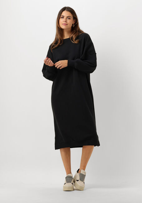 Zwarte ALIX THE LABEL Midi jurk LADIES KNITTED MIDI SWEAT DRESS - large