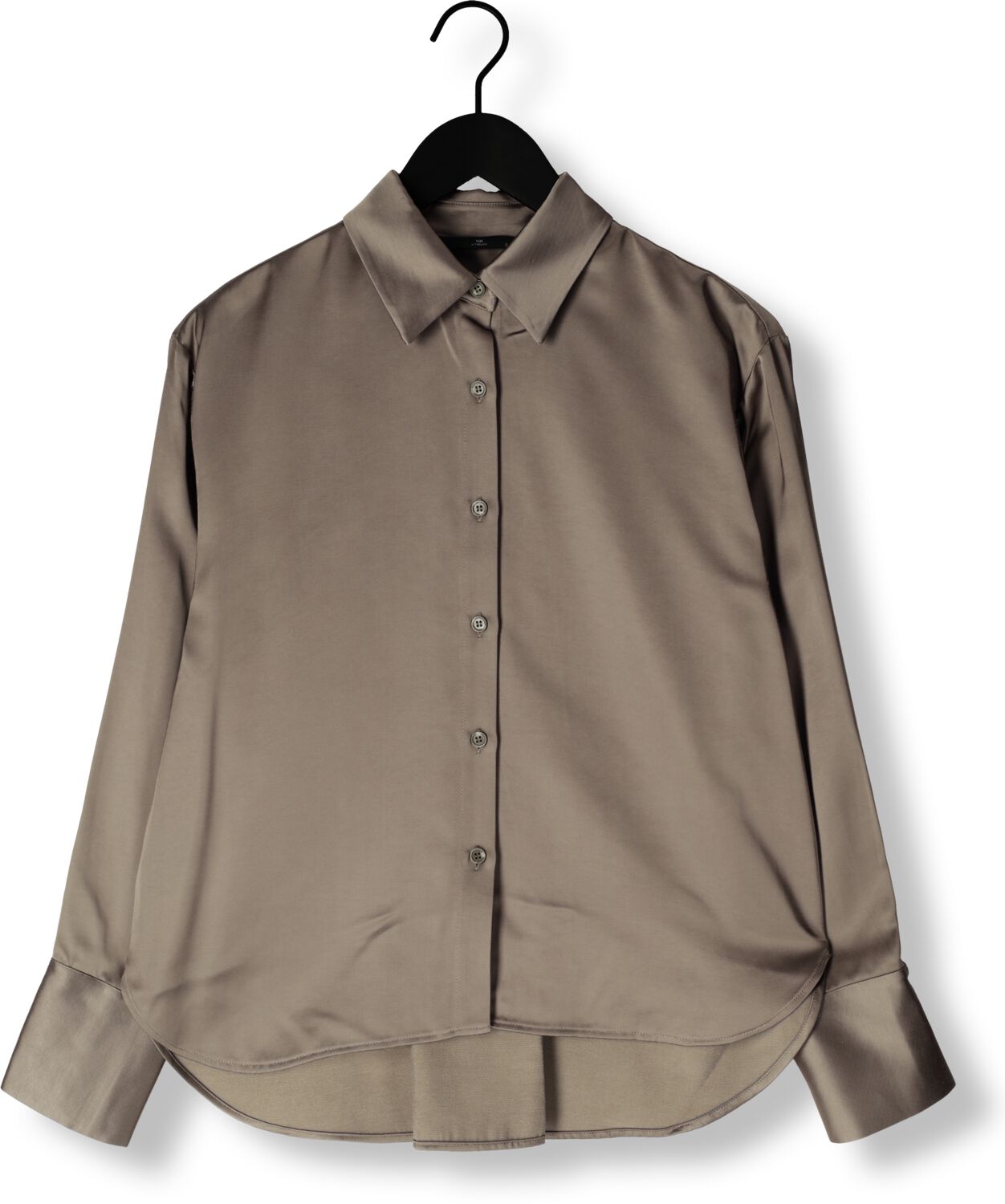 WITHBLACK Dames Blouses Wblmilan Sateen Ls Shirt Bruin