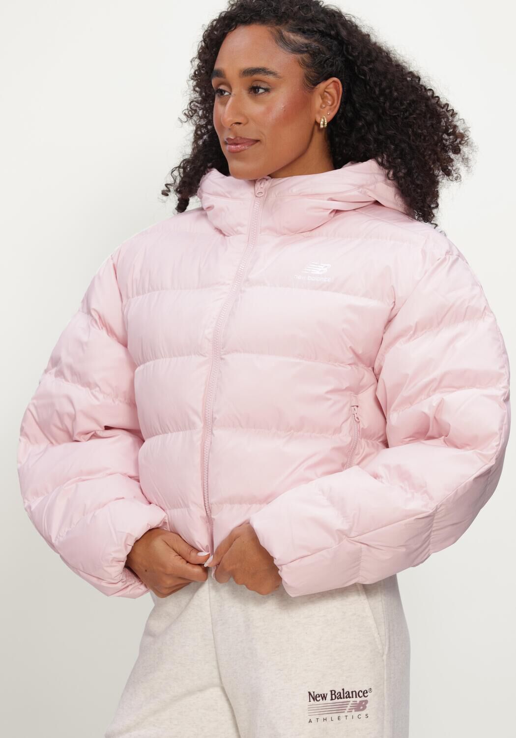 Roze NEW BALANCE Gewatteerde jas BOSTON PUFFER JACKET - large