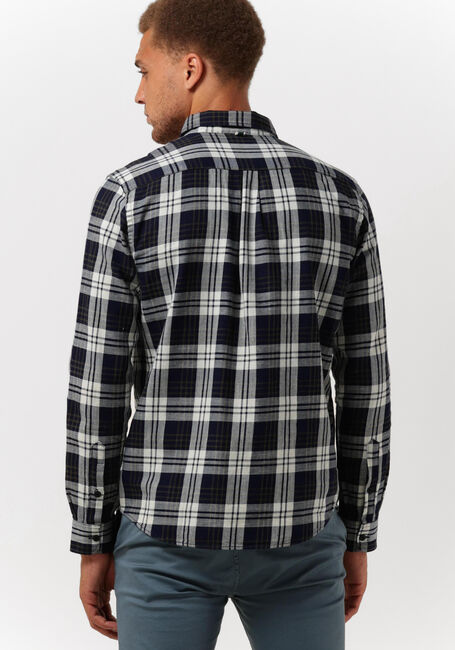 Blauwe BUTCHER OF BLUE Casual overhemd ROBBINS MID CHECK SHIRT - large