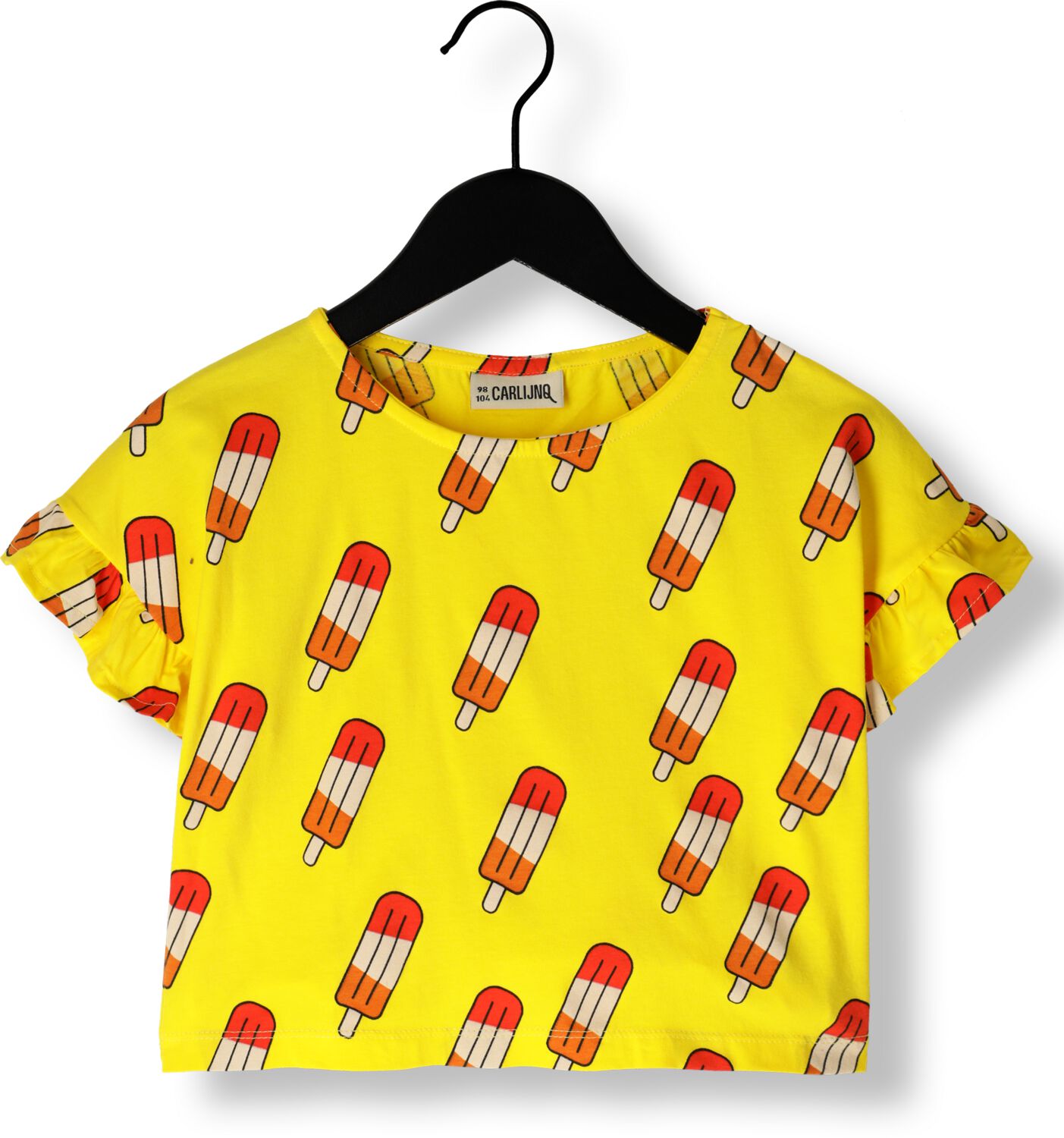 CARLIJNQ Meisjes Tops & T-shirts Popsicle Frilled Shirt Geel