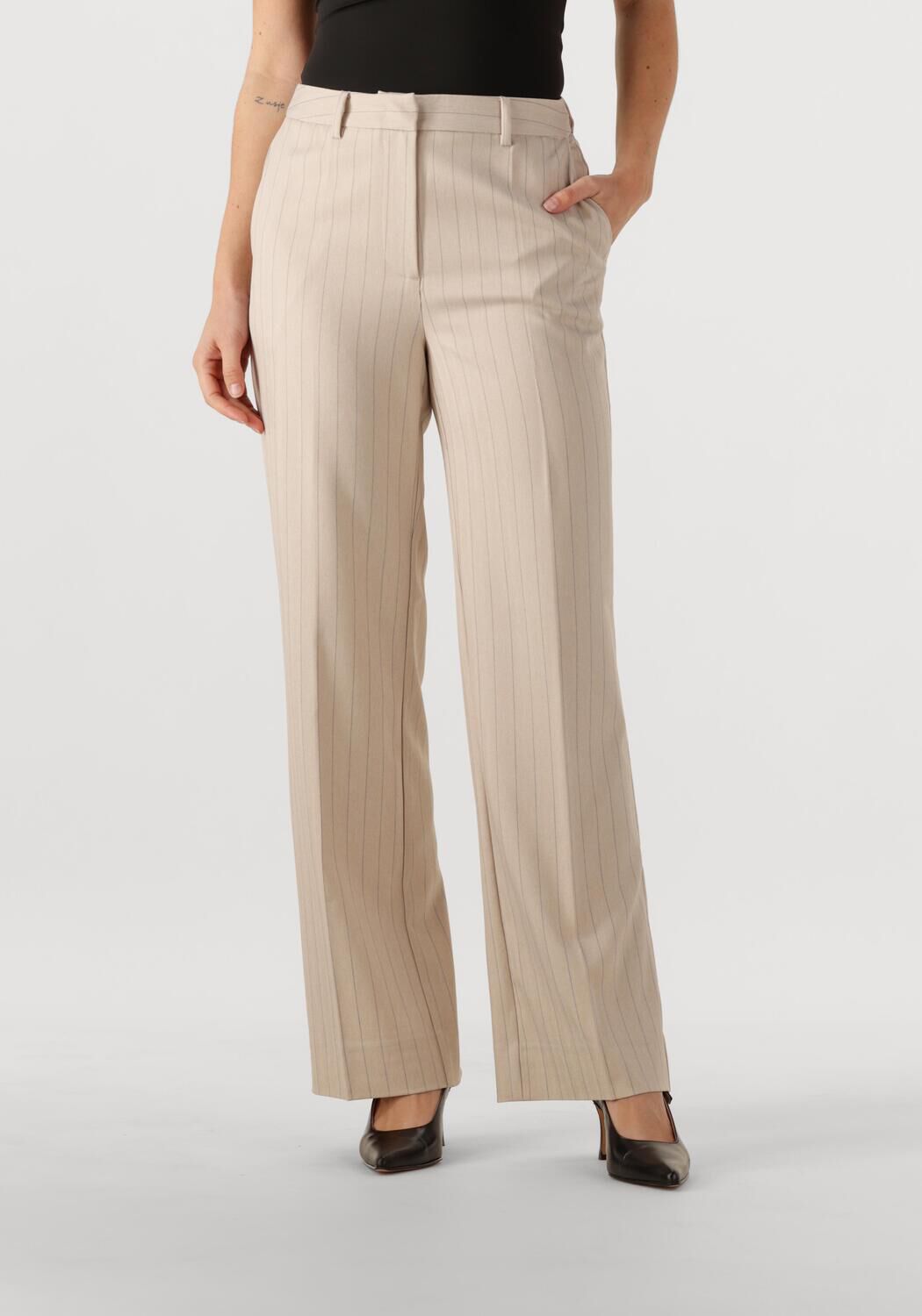 Bruuns Bazaar Elegante gestreepte Apricotbbeleza broek Beige Dames