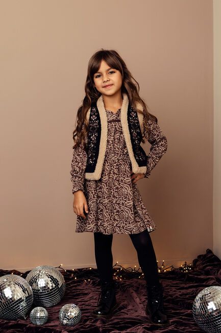 Bruine LOOXS Mini jurk 2233-7866 - large