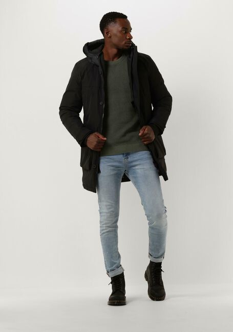 Zwarte CAST IRON Parka's PARKA JACKET HIGH TWILL RAMTURE - large