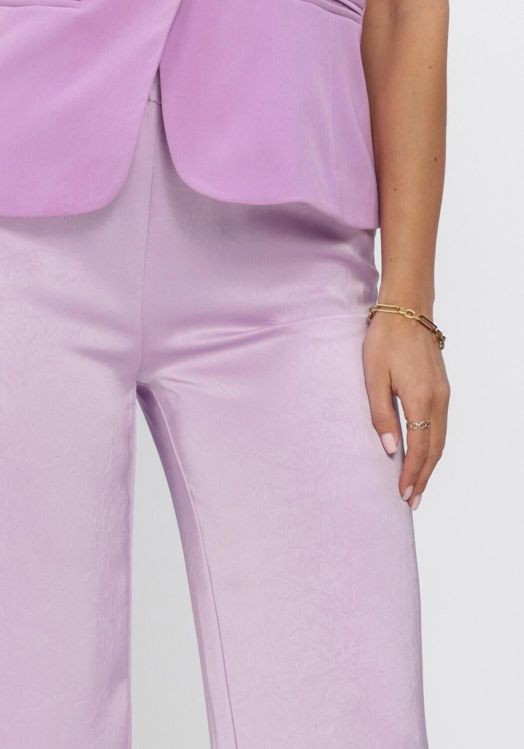 Paarse YDENCE Wijde broek PANTS WENDY TALL - large