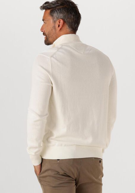 Ecru TOMMY HILFIGER Trui PIMA ORG CTN CASHMERE ZIP MOCK - large