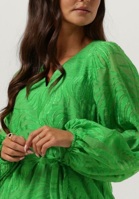 Groene FREEBIRD Mini jurk WV-LEAF-JACQUARD-RA-23-3 - large