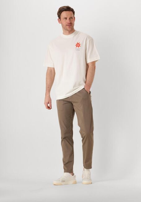 Beige SELECTED MEN T-shirt SLHRELAXJAY LICENSE SS O-NECK TEE - large