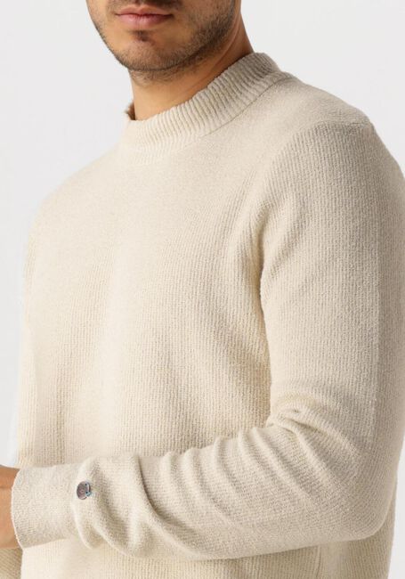 Beige CAST IRON Trui MOCK NECK FINE BOUCLE - large