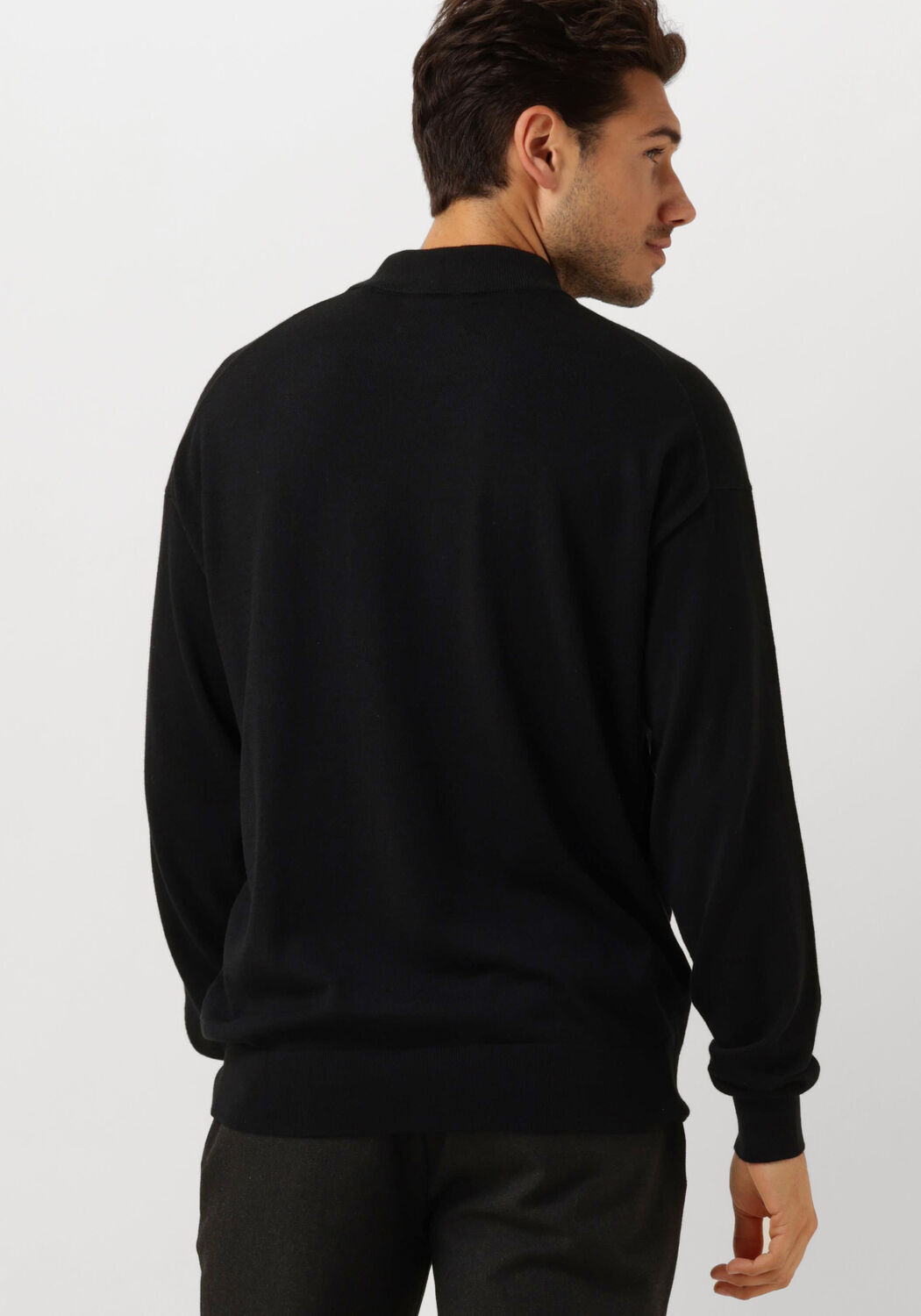 SCOTCH & SODA Heren Truien & Vesten Dropped Shoulder Mock Neck Pullover Zwart