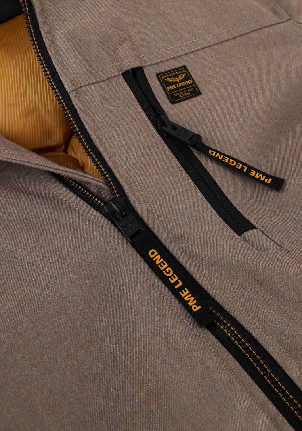 Bruine PME LEGEND Parka's SEMI LONG JACKET STRATOR ICON 2.0 MELANGE TWILL - large