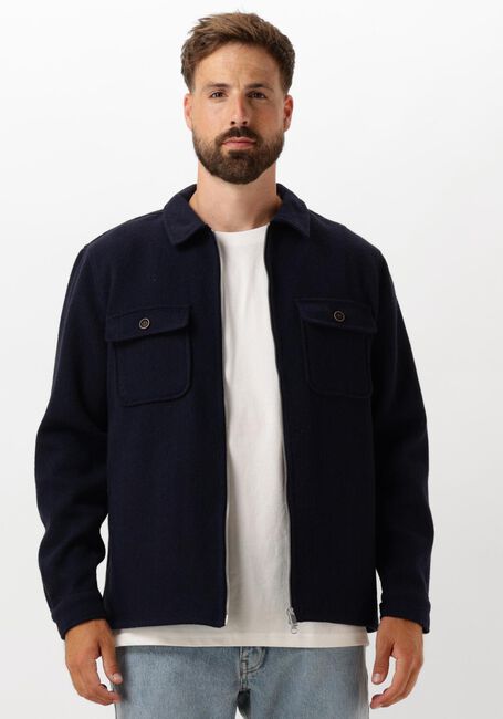 Blauwe ANERKJENDT Overshirt AKHANKY HEAVY TWILL OVERSHIRT - large