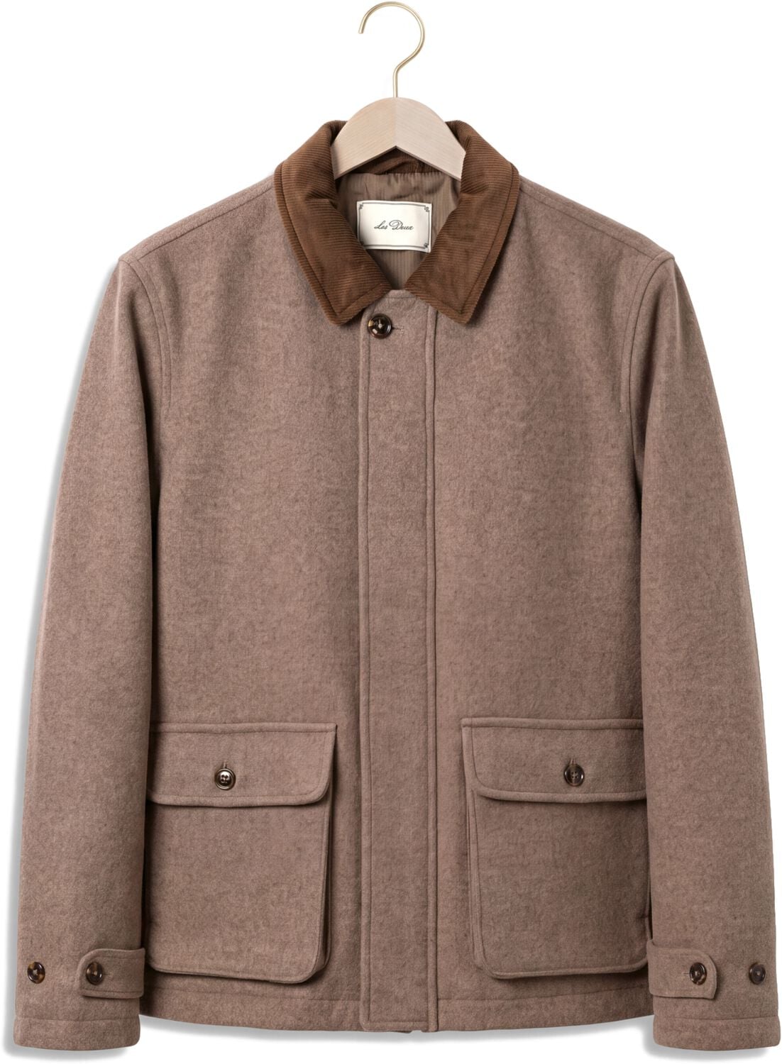 LES DEUX Heren Jassen Melange Wool Jacket Zand