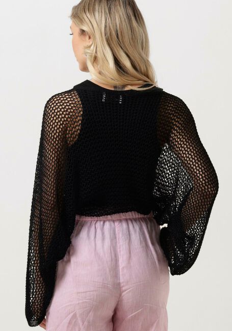 Zwarte RESORT FINEST Trui CROCHET SWEATER - large
