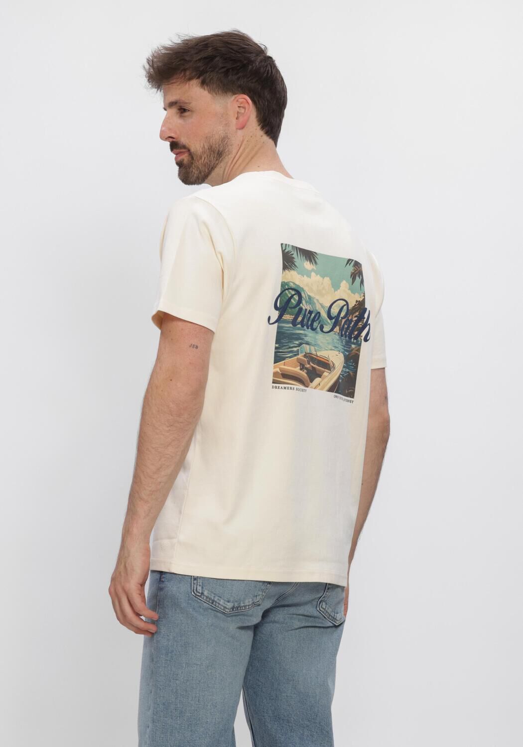 Beige PURE PATH T-shirt RIVA VIEW T-SHIRT - large