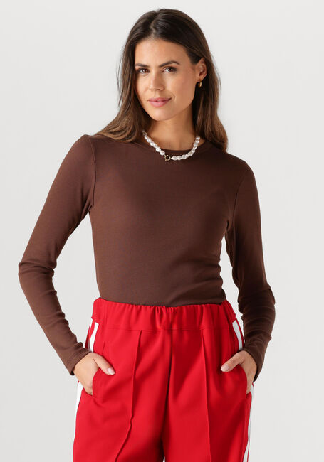 Bruine NOTRE-V Tops & T-shirts NV-EELKE ROUND NECK - large
