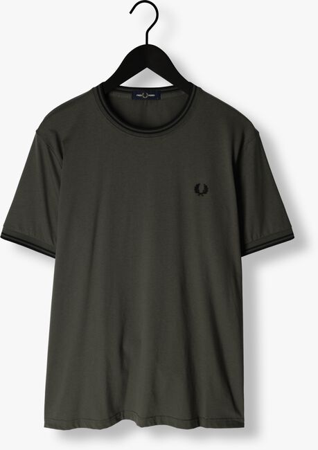 Olijf FRED PERRY T-shirt TWIN TIPPED T-SHIRT - large