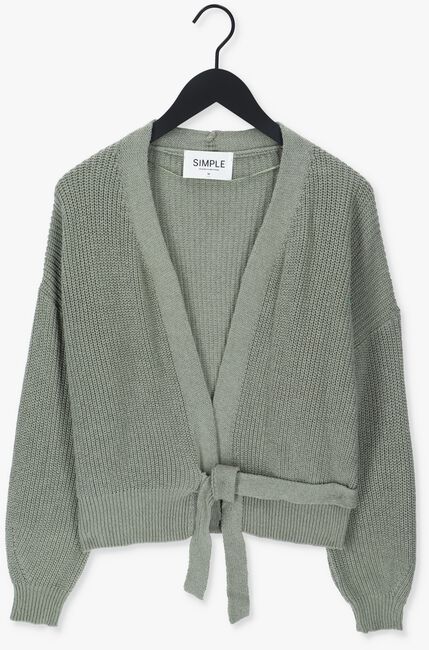 Groene SIMPLE Vest KNITTED CARDIGAN ROSEY ES - large