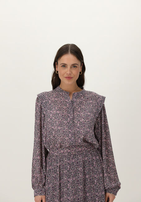 Paarse MSCH COPENHAGEN Blouses HEDDE RIKKELIE LS SHIRT AOP - large