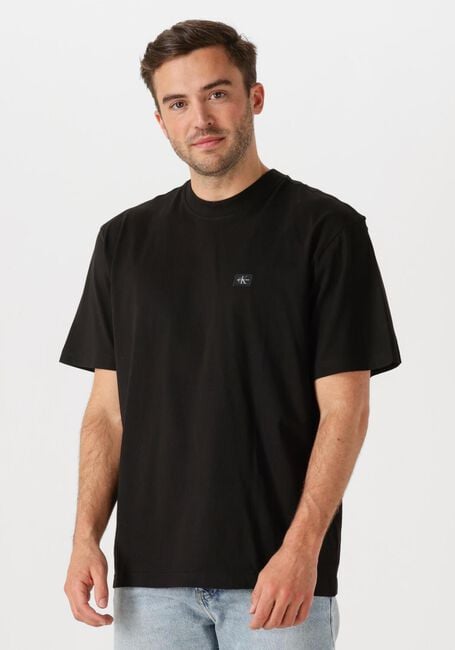 Zwarte CALVIN KLEIN T-shirt WOVEN LABEL RELAXED TEE - large