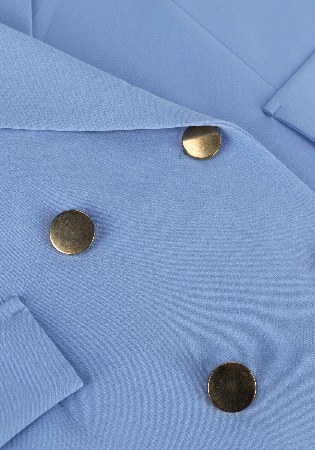 Blauwe ACCESS Gilet DOUBLE-BREASTED WAISTCOAT WITH BELT - large