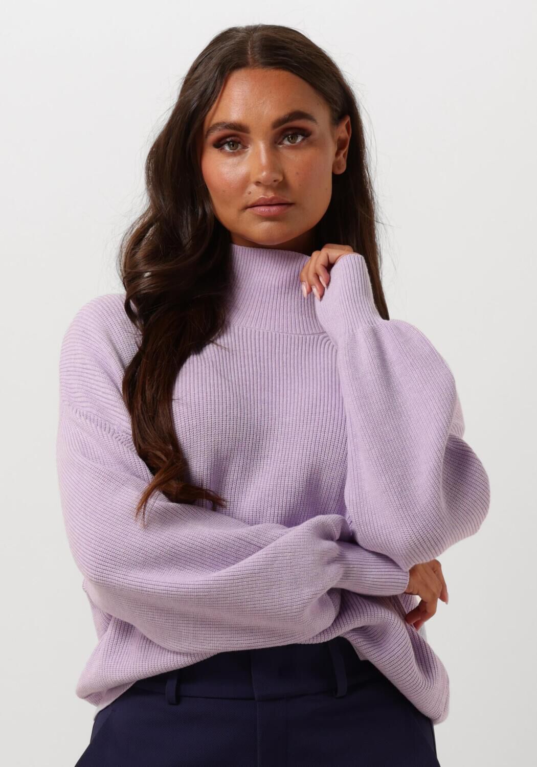 MSCH Copenhagen Gebreide pullover met opstaande kraag model 'Magnea Rachelle'