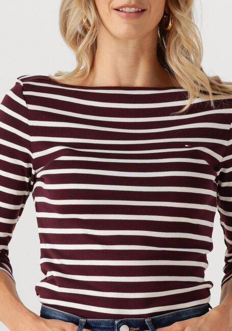 Bordeaux TOMMY HILFIGER Top SLIM CODY BOAT-NK3/4LV - large