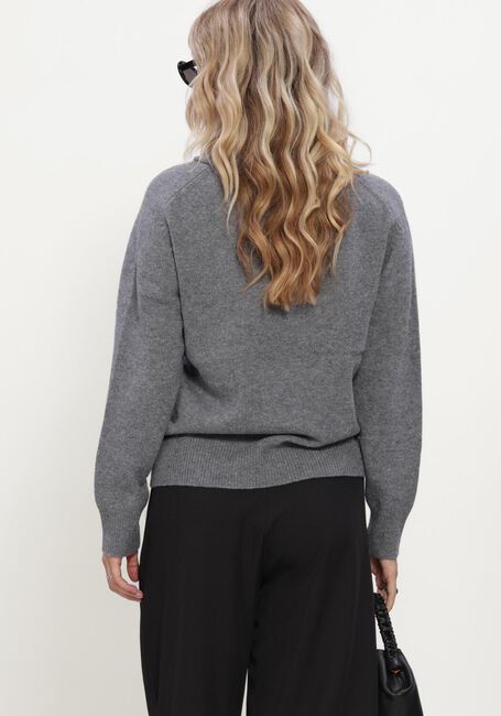 Grijze ROUGE EDIT Trui ROUKATE L/S V-NECK KNIT/1 - large