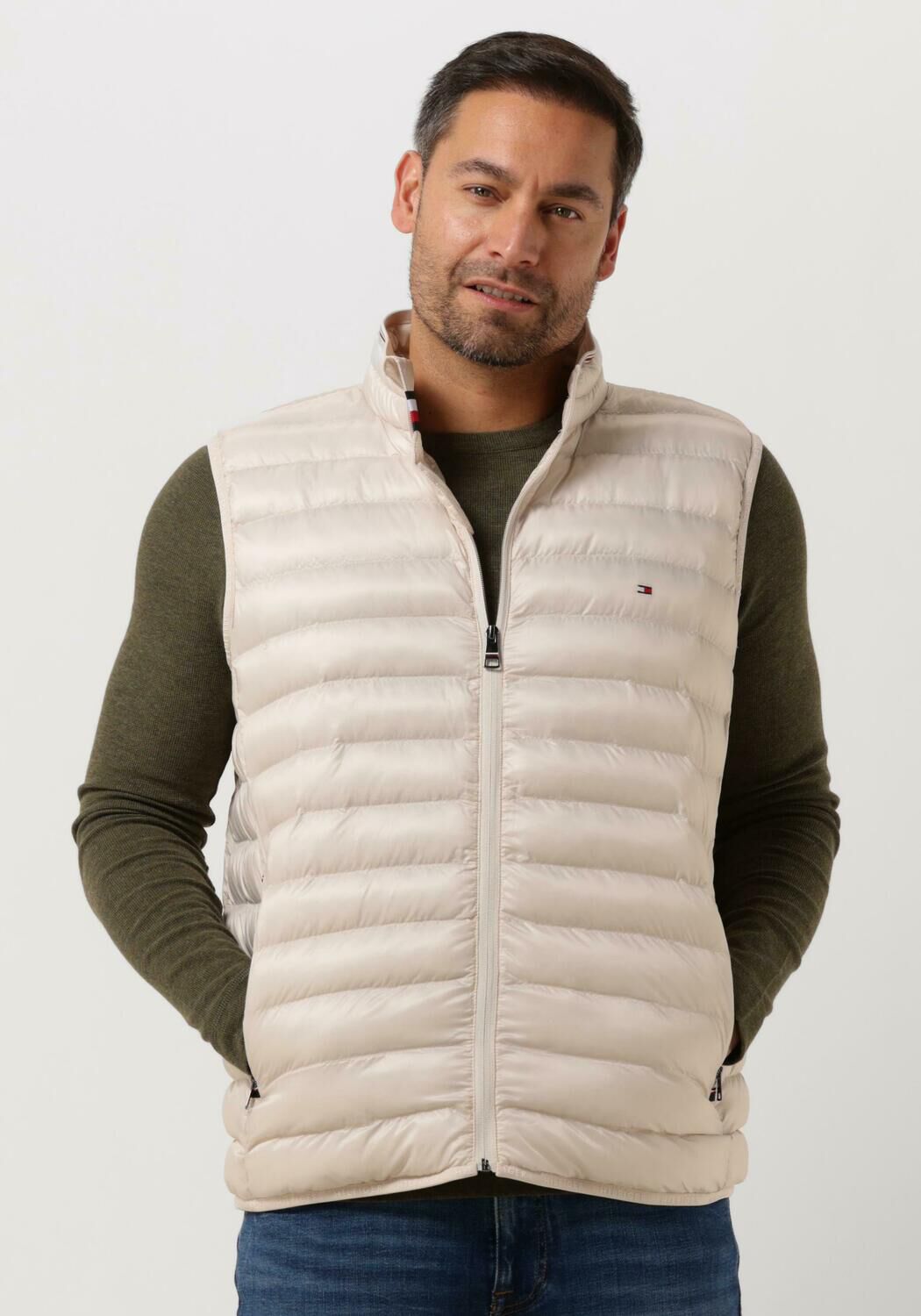 Beige TOMMY HILFIGER Bodywarmer PACKABLE RECYCLED VEST Omoda