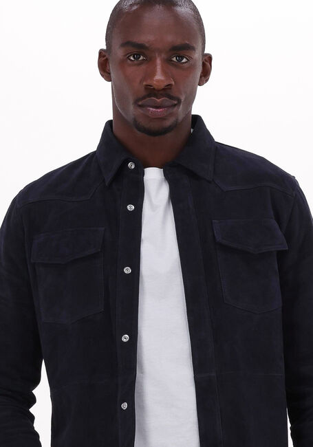 Donkerblauwe GOOSECRAFT Overshirt WYATT SHIRT - large