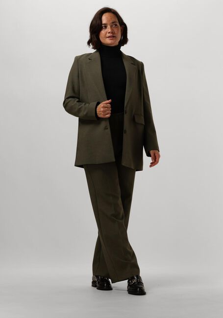 Groene SELECTED WOMEN Pantalon SLFRITA MW WIDE PANT - large
