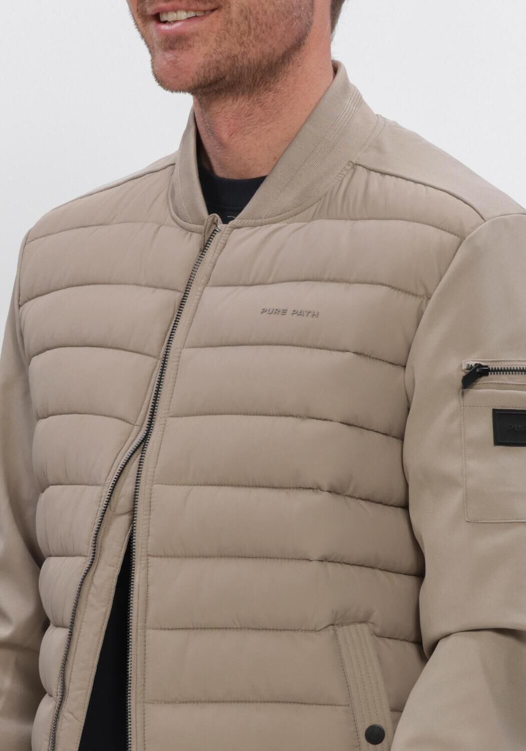 Beige PURE PATH Jack SOFTSHELL PADDED JACKET - large