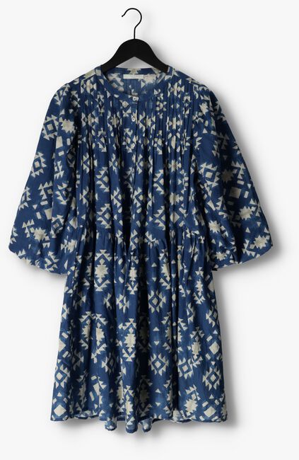 Blauwe BY-BAR Mini jurk BOWIE MADRAS DRESS - large