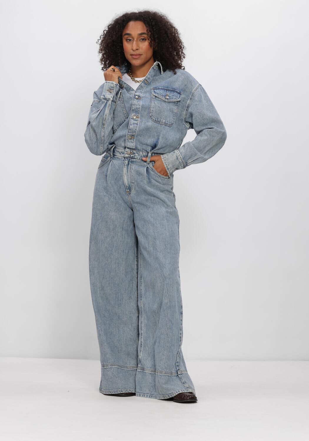 Lichtblauwe LEE Jumpsuit LS JUMPSUIT - large