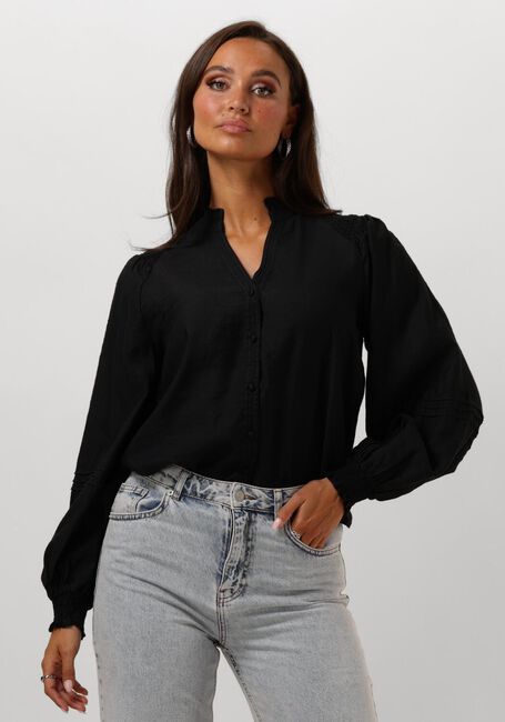 Zwarte NEO NOIR Blouses DORMA STRUCTURE BLOUSE - large