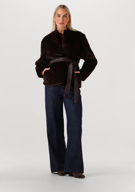Bruine VANESSA BRUNO Faux fur jas FABU BLOUSON ML - large