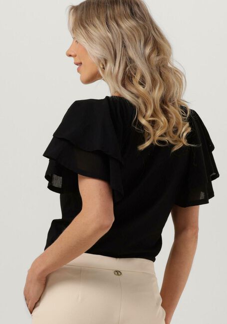 Zwarte SUMMUM Top TOP BUTTERFLY SLEEVES COTTON SINGLE JERSEY - large