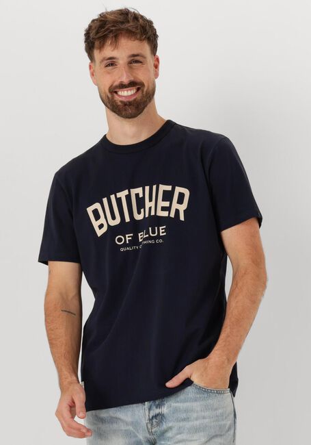 Donkerblauwe BUTCHER OF BLUE T-shirt ARMY COLLEGE TEE - large