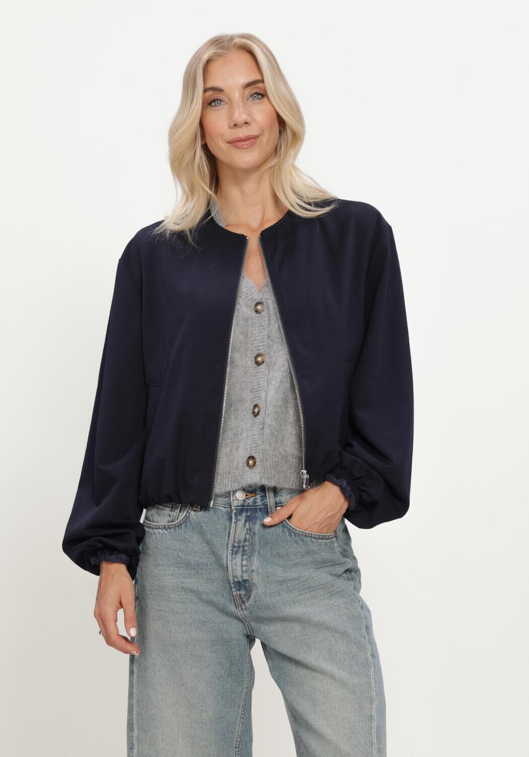 Donkerblauwe CIRCLE OF TRUST Jack BENTE JACKET - large