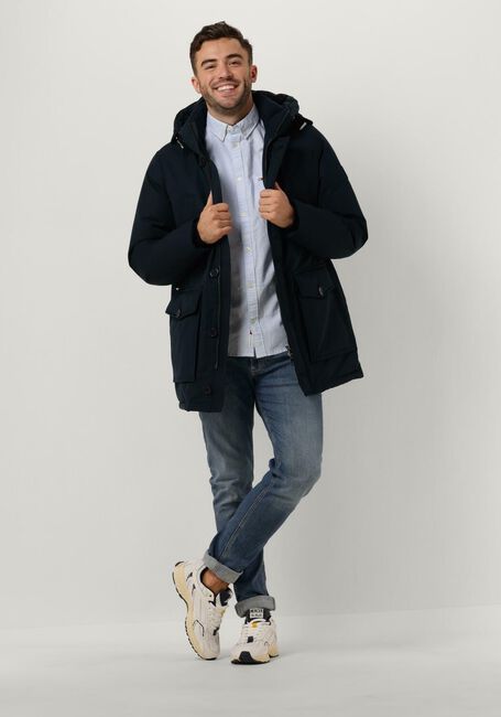 Donkerblauwe TOMMY HILFIGER Parka's ROCKIE NON FUR DOWN PARKA - large